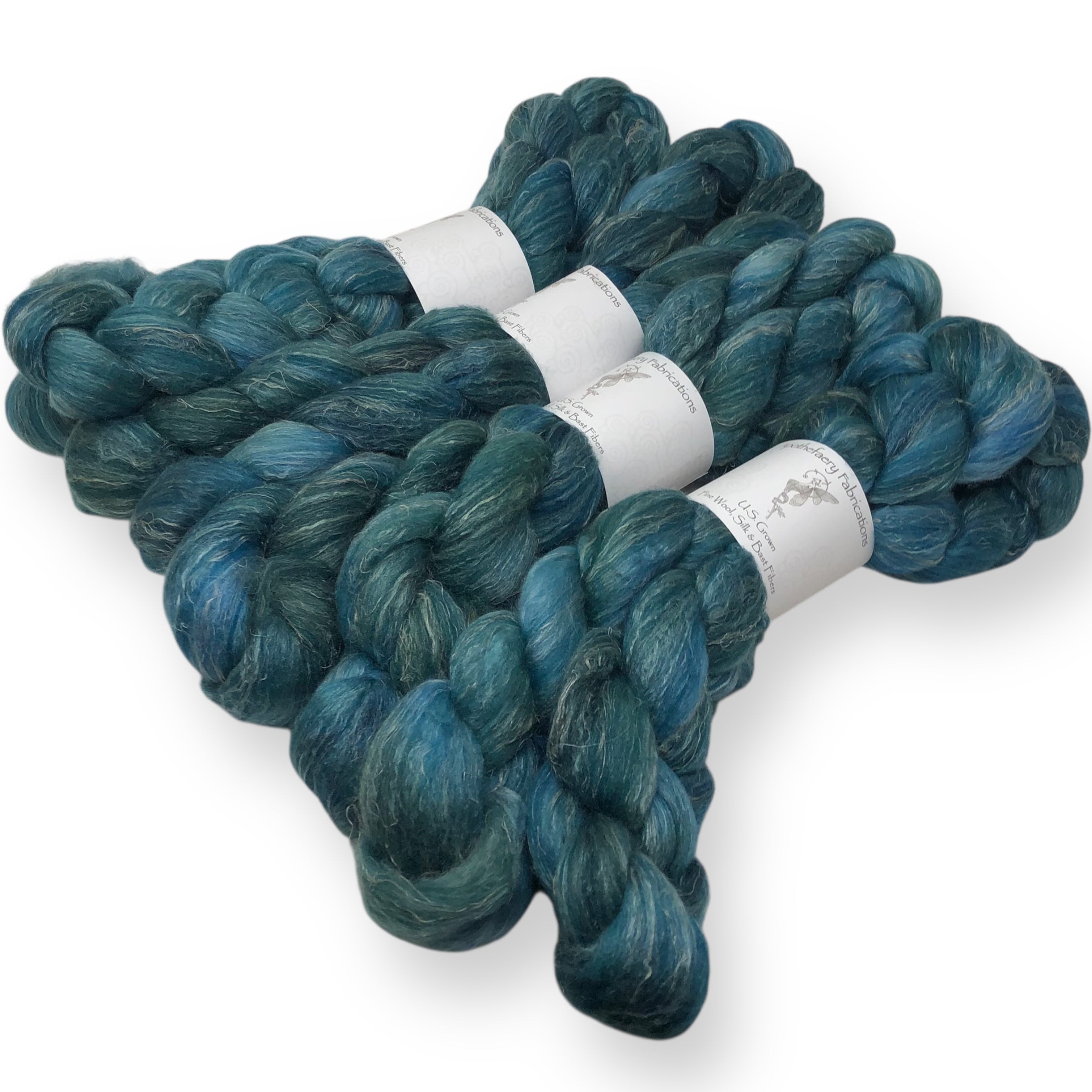 Deep Pool - US grown Wool, Silk and Bast Fiber Blend
