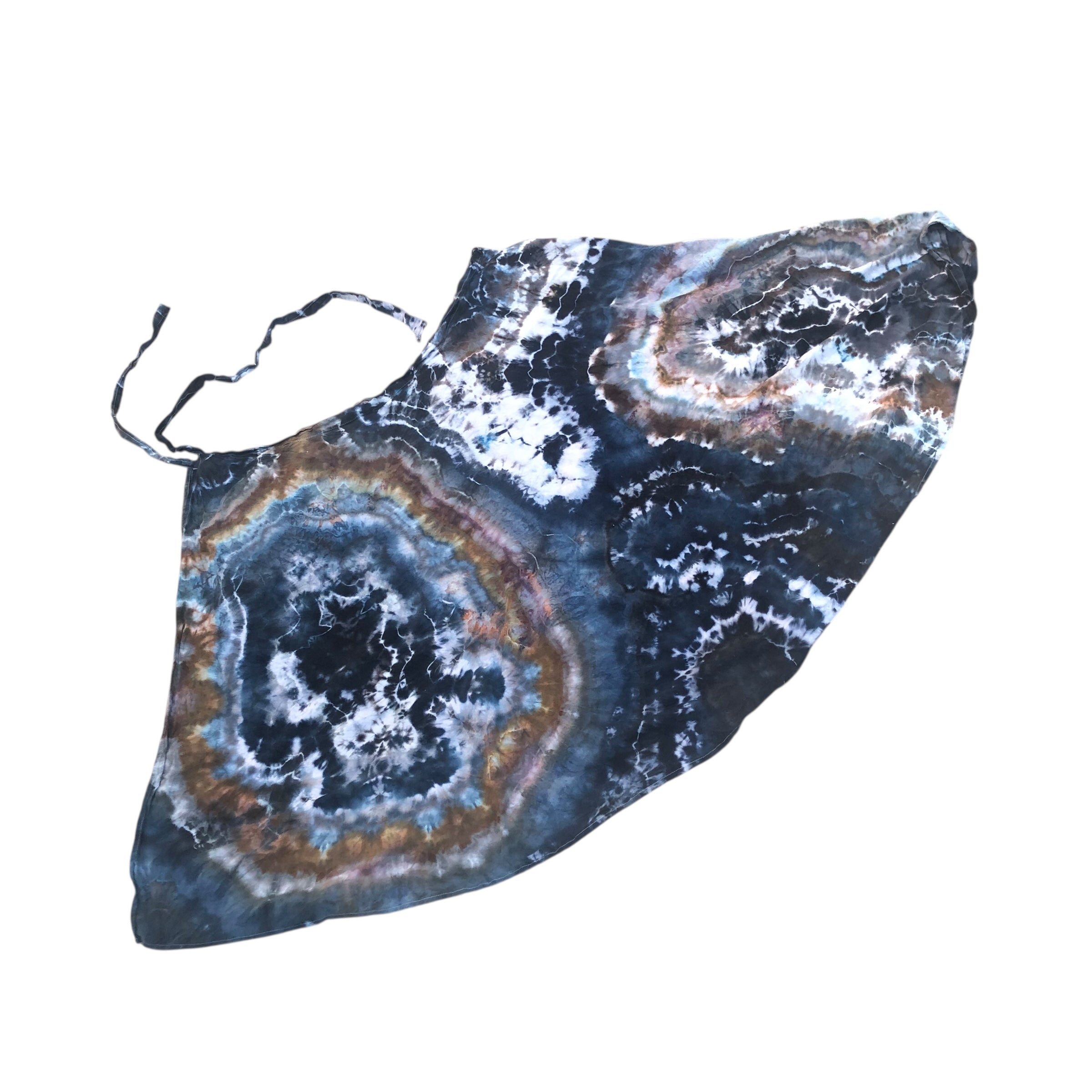 XXL Geode Wrap Skirt - ice dyed couture, one of a kind