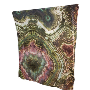 Geode Organic Cotton Mull Shawl - ice dyed couture, one of a kind