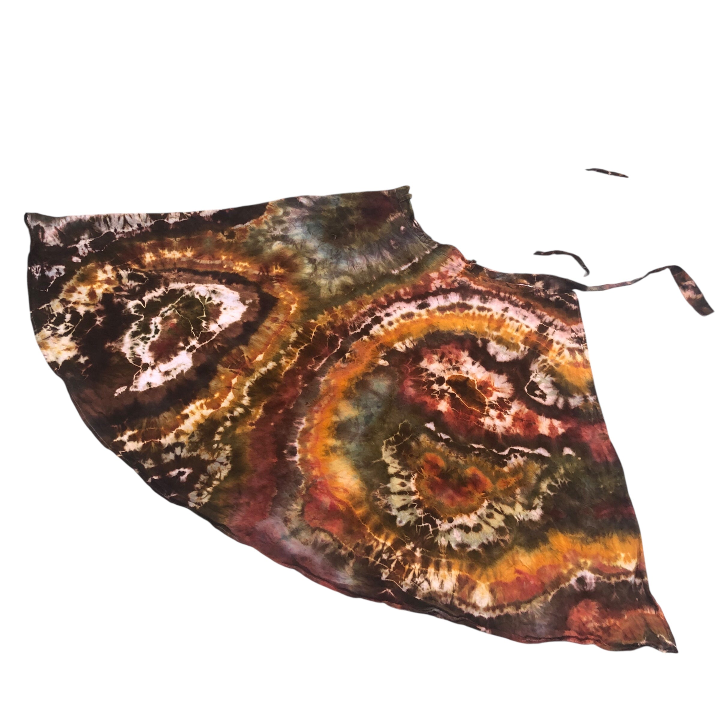 Geode Wrap Skirt - ice dyed couture, one of a kind