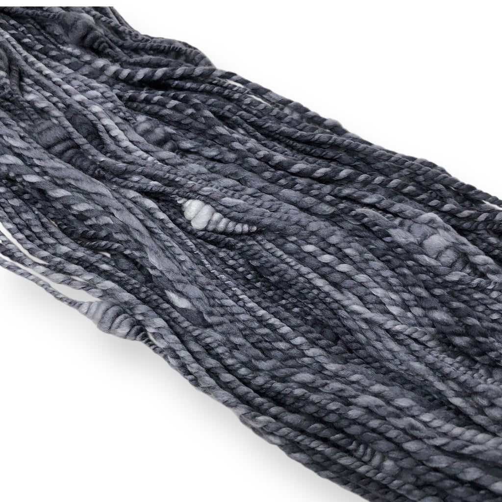 Graphite - beehive textured hand spun