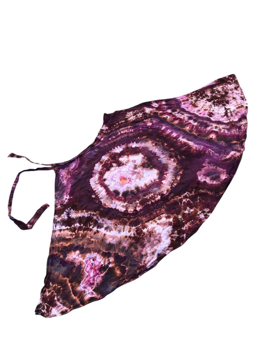 XL - Geode Wrap Skirt - ice dyed couture, one of a kind