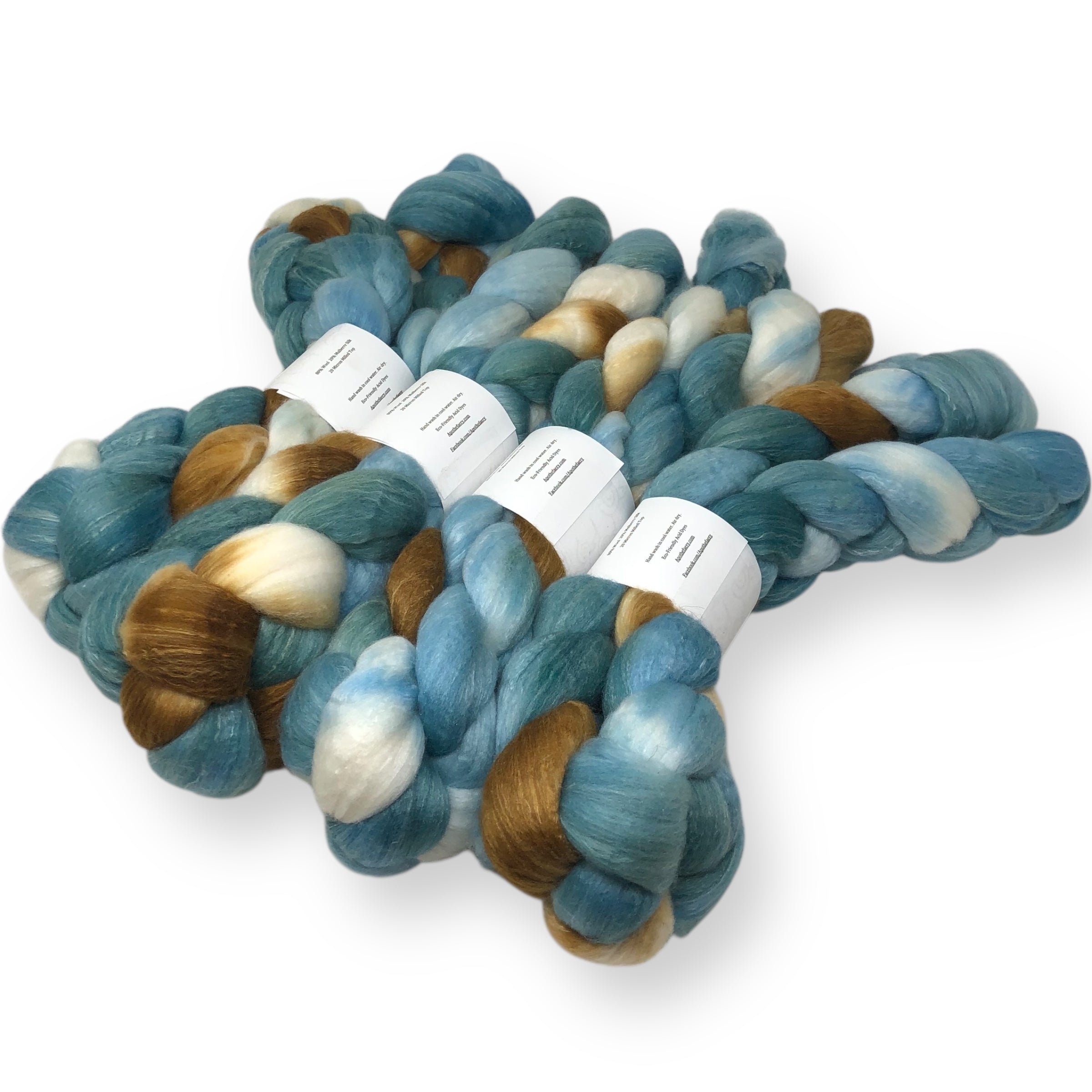 Robin’s Egg - US grown Fine Wool and Silk Top