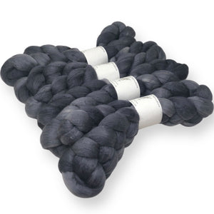 Graphite - US grown Fine Wool and Silk Top