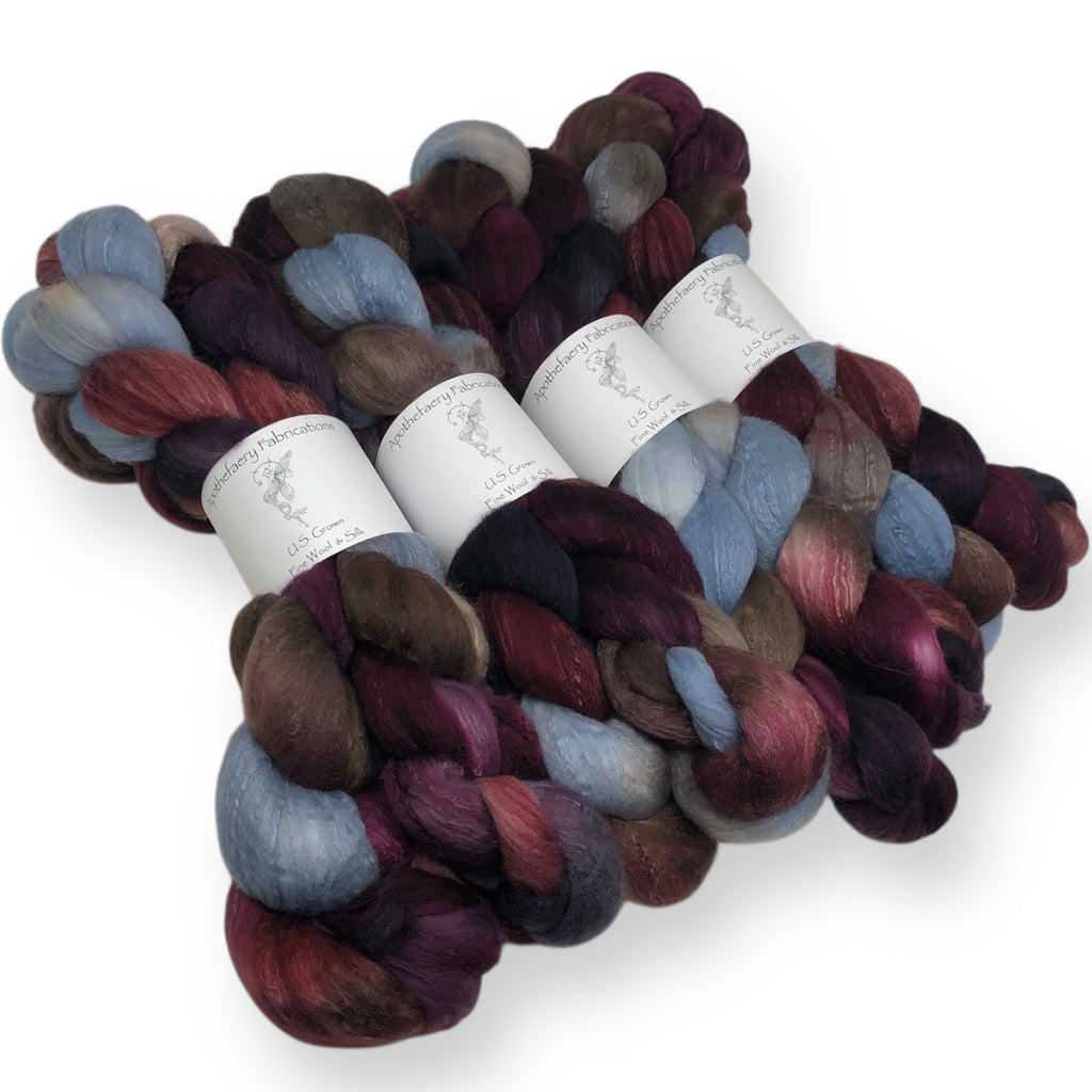 Thunderous - US grown Fine Wool and Silk Top