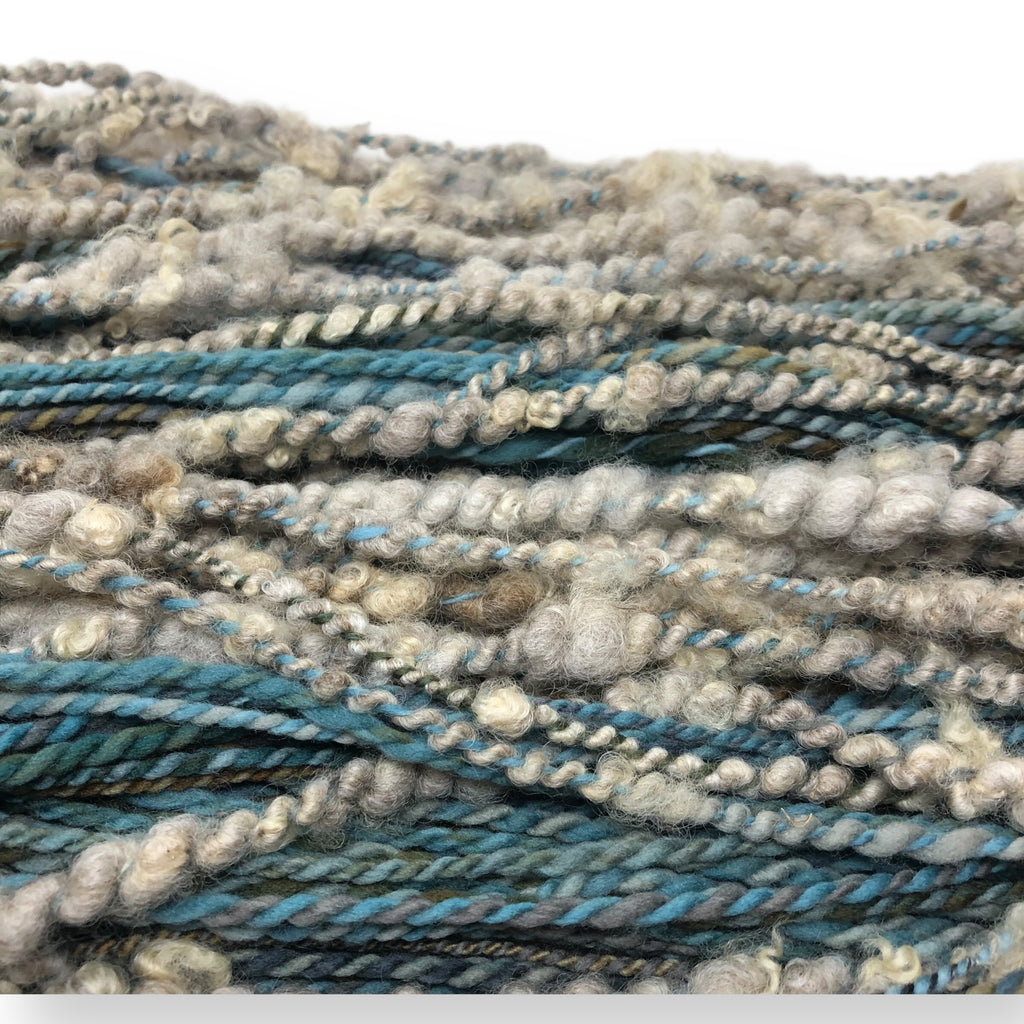 Cloudy Day - lockspun textured hand spun