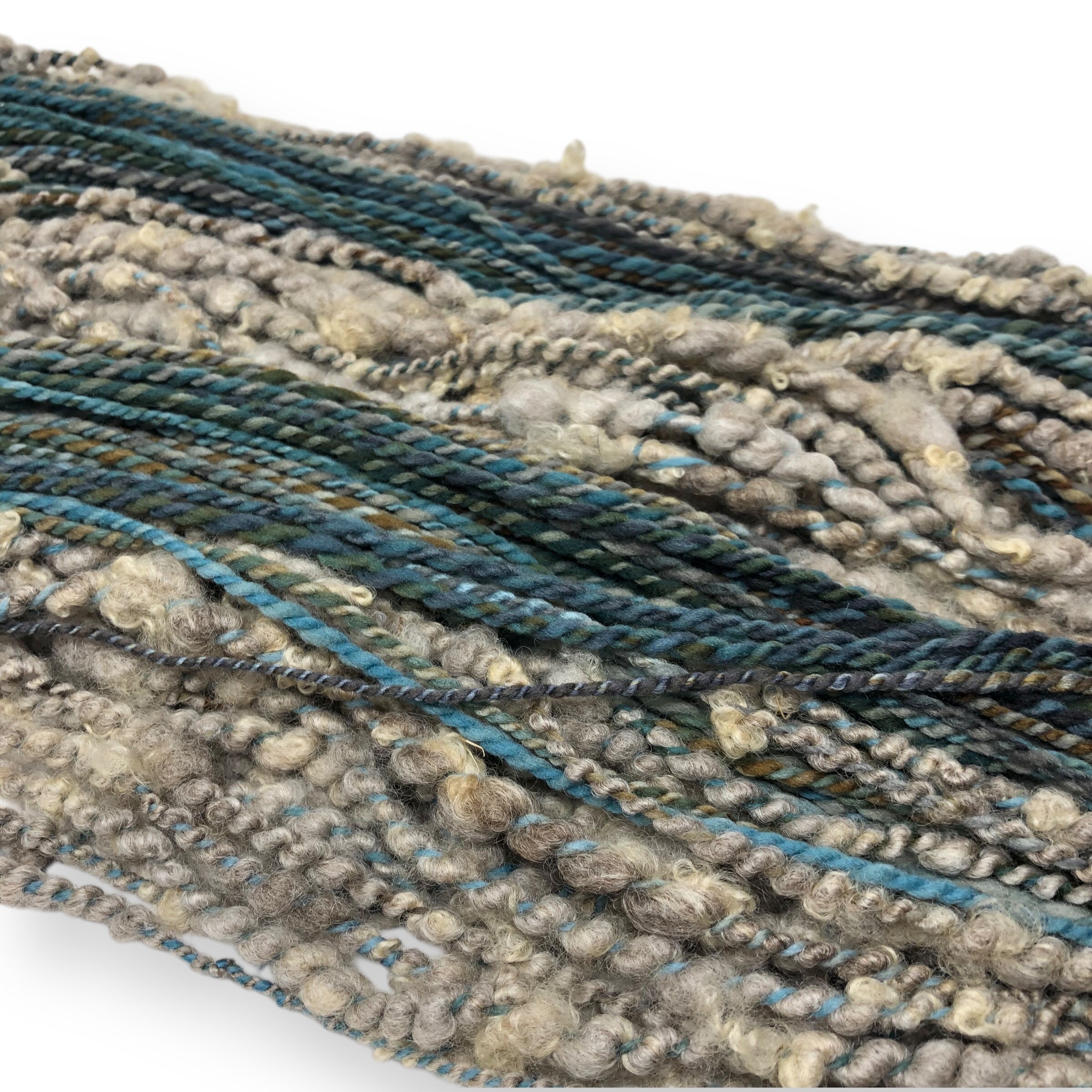 Cloudy Day - lockspun textured hand spun