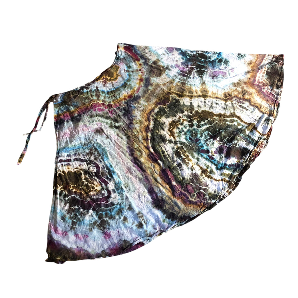 Geode Wrap Skirt - ice dyed couture, one of a kind