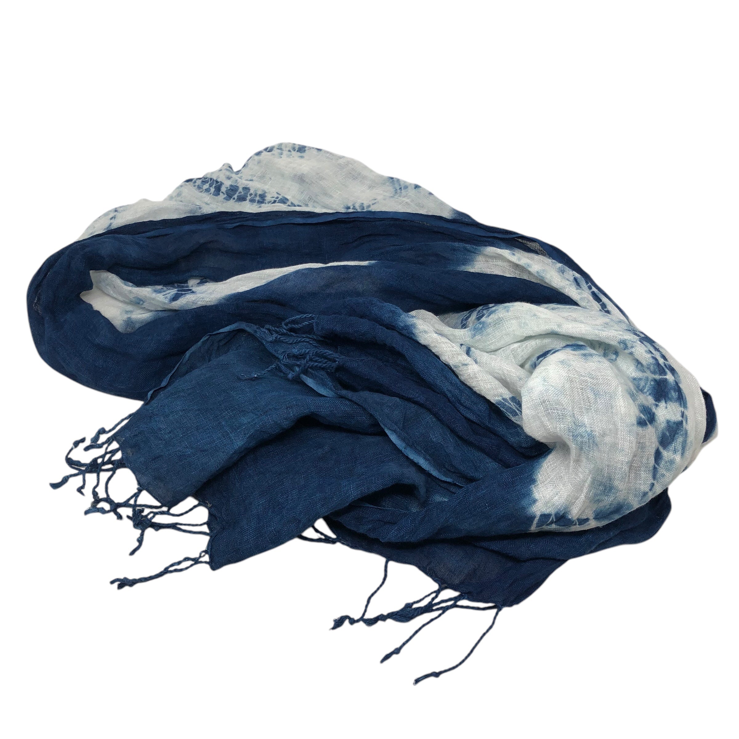 Handwoven Linen Scarf - Te Kumo - plant dyed