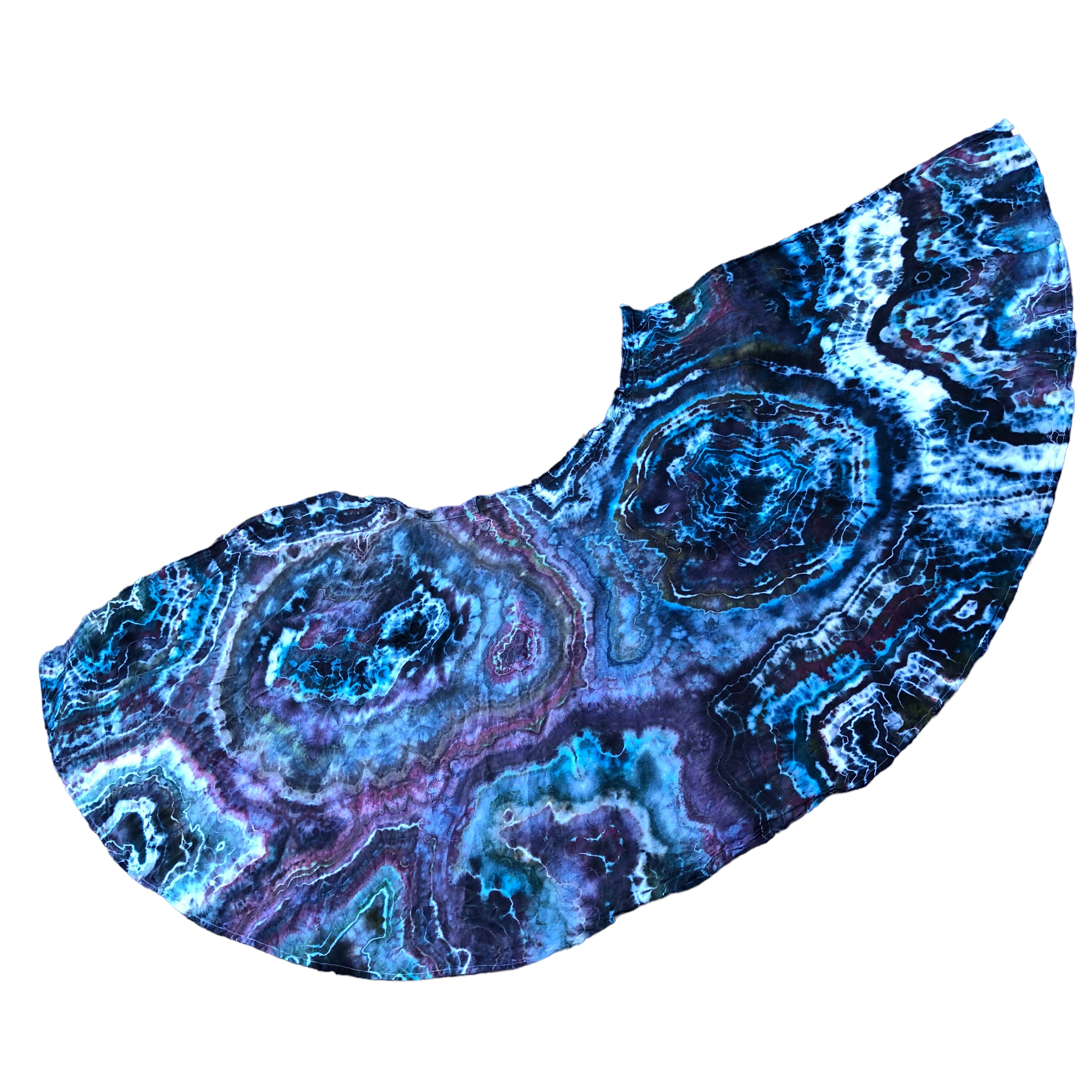 Geode Wrap Skirt - ice dyed couture, one of a kind