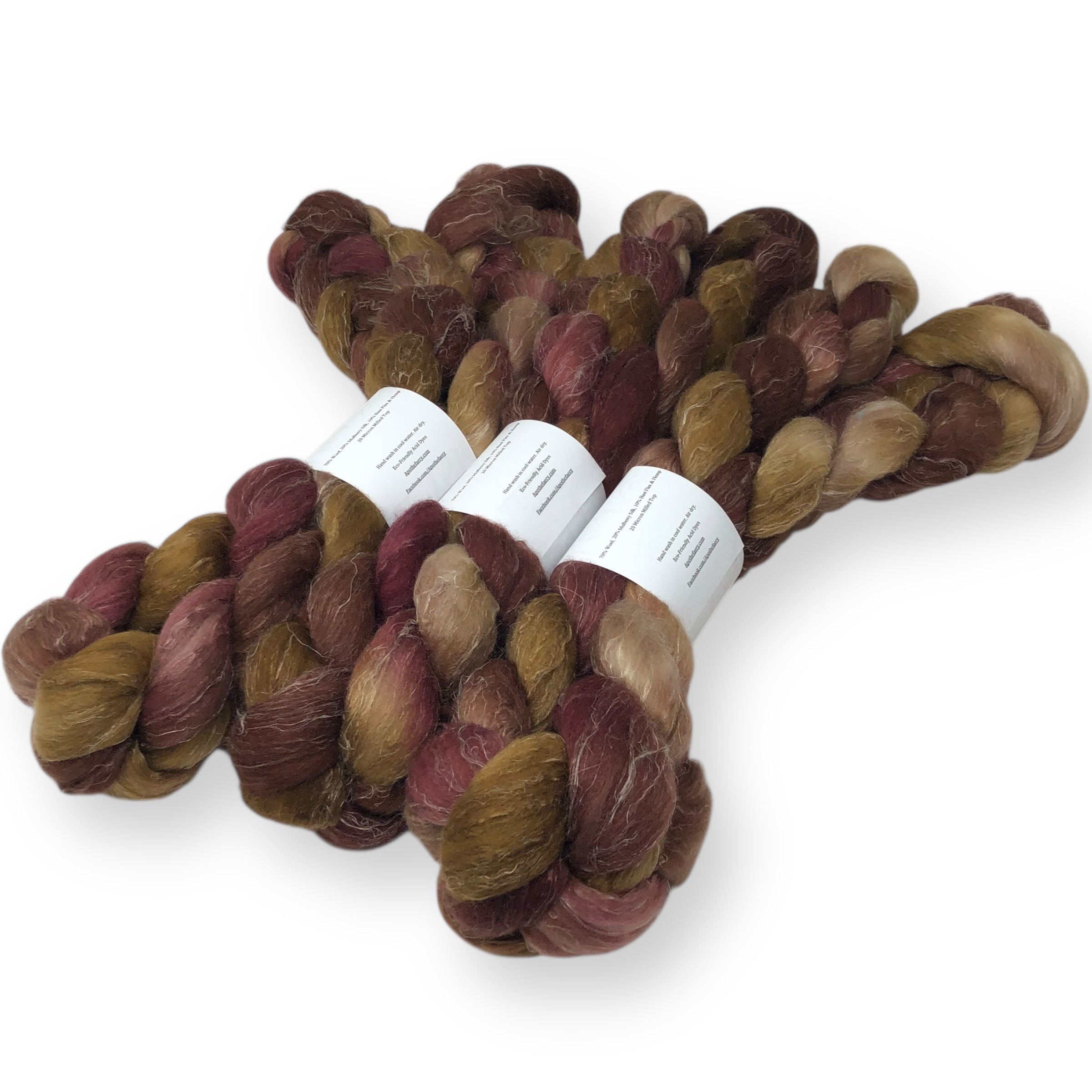 Russet - US grown Wool, Silk and Bast Fiber Blend