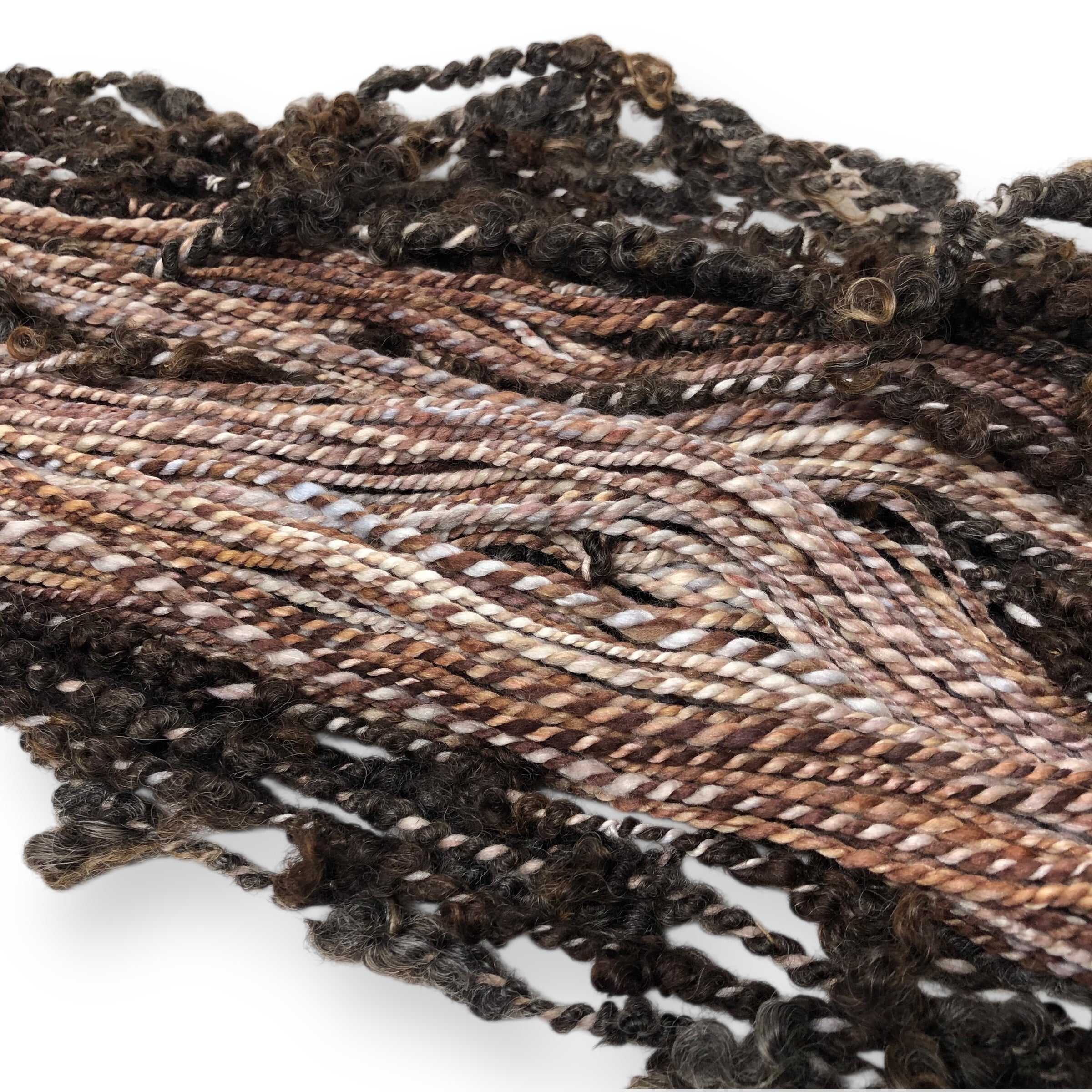 Elegance - textured wensleydale hand spun art yarn