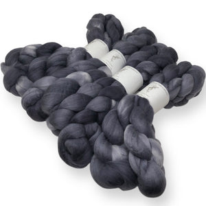 Graphite - US grown Fine Wool and Silk Top