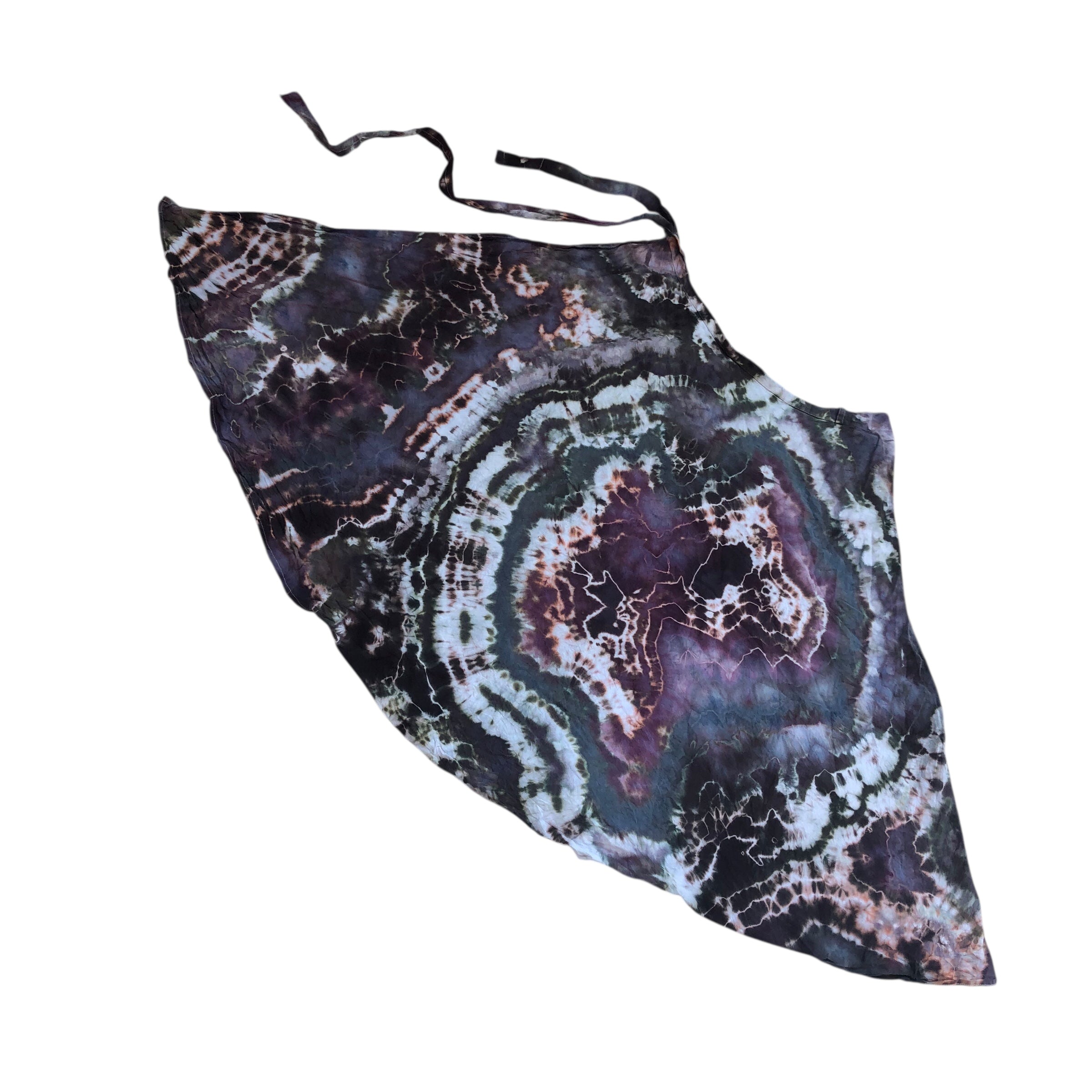 Geode Wrap Skirt - ice dyed couture, one of a kind