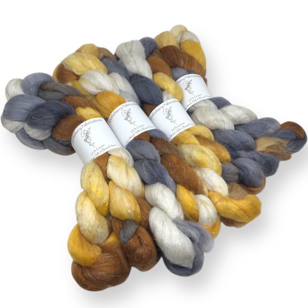 Honey Bear - US grown Wool, Silk and Bast Fiber Blend
