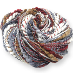 Heartbeats - Spiralspun, textured hand spun