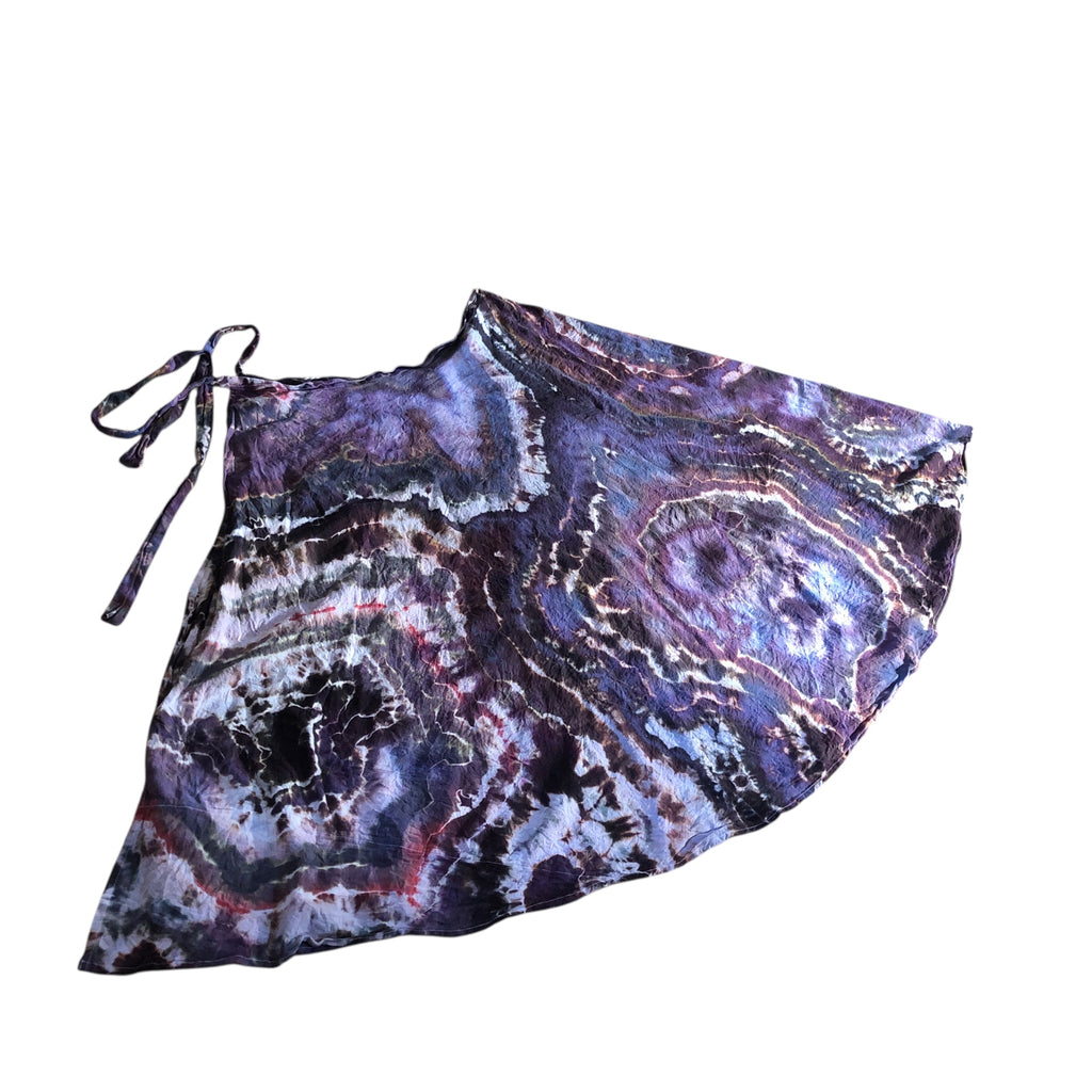 Geode Wrap Skirt - ice dyed couture, one of a kind