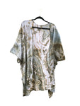Geode, Wrap Shirt, organic cotton - ice dyed couture, one of a kind