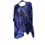 Geode, Wrap Shirt, organic cotton - ice dyed couture, one of a kind