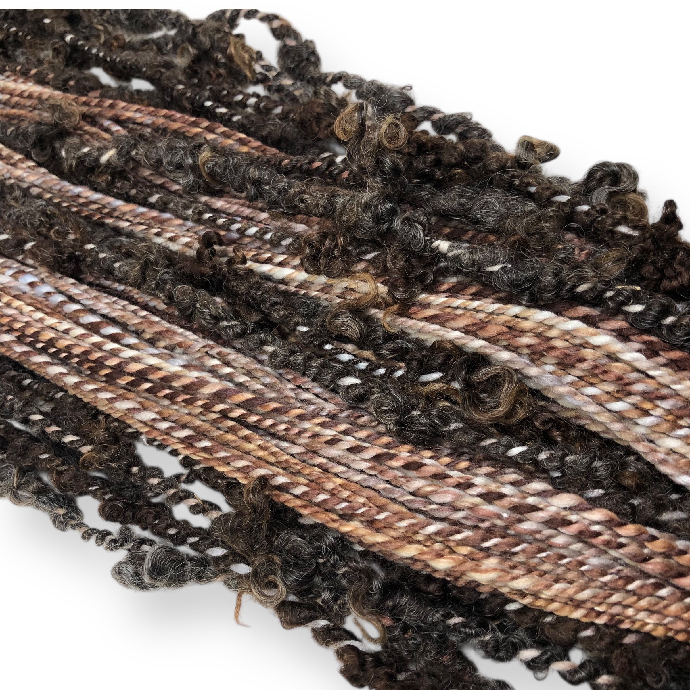 Elegance - textured wensleydale hand spun art yarn