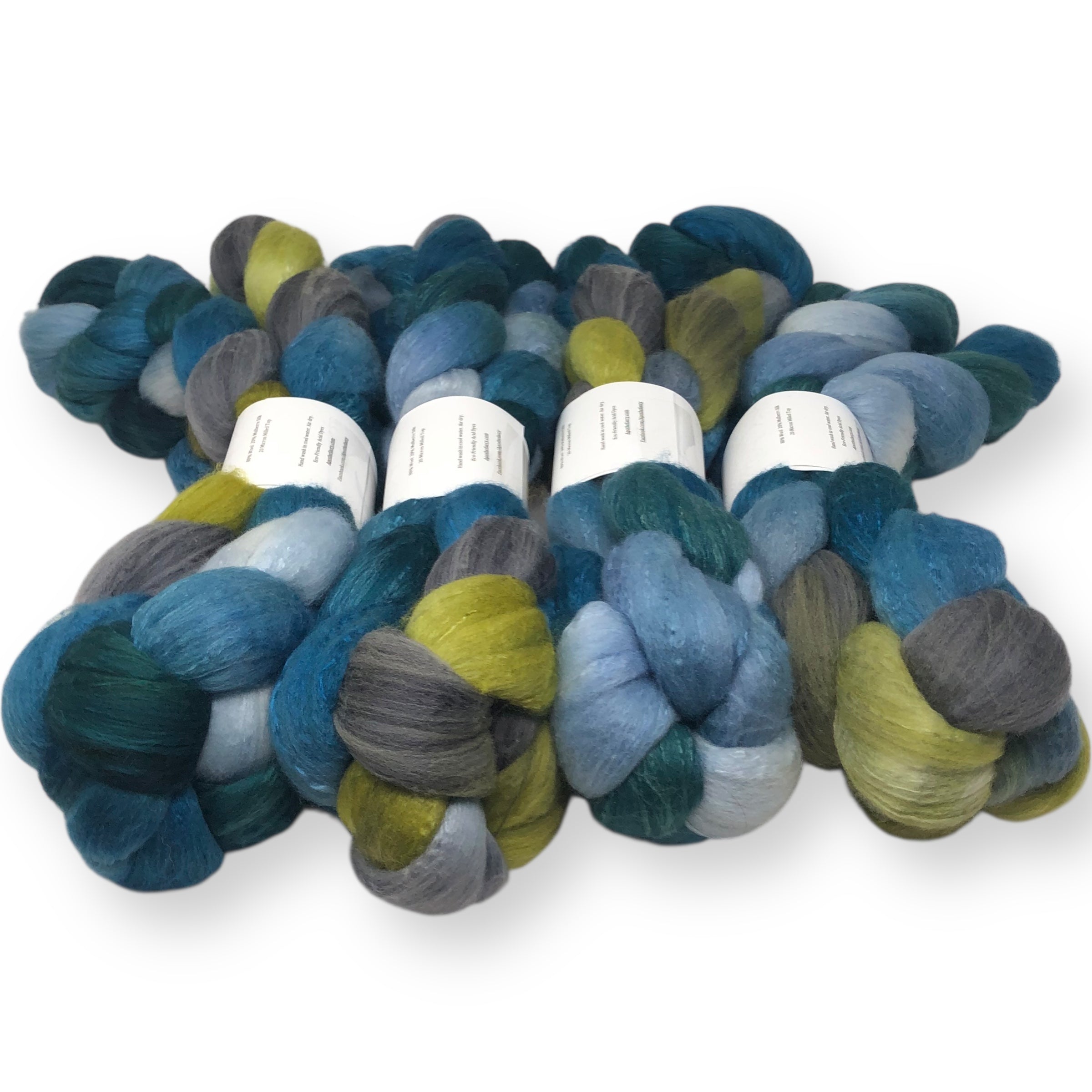 Mossy Pool - US grown Wool, Silk and Bast Fiber Blend