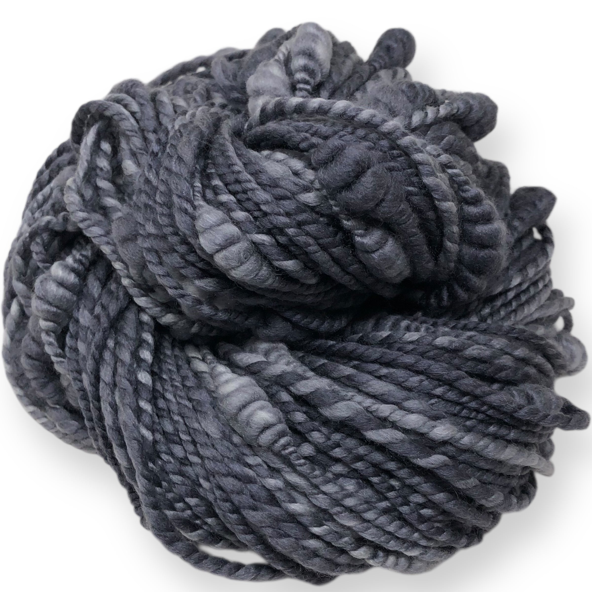 Graphite - beehive textured hand spun