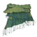 Handwoven Linen Scarf Arashi - plant dyed