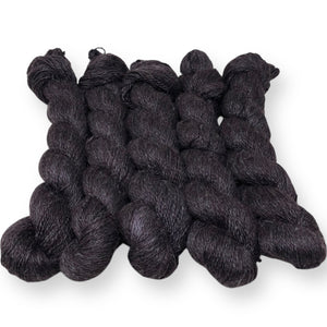 Graphite - Alpaca Linen Silk DK weight 2 Ply