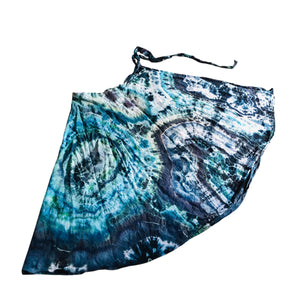 Geode Wrap Skirt - ice dyed couture, one of a kind