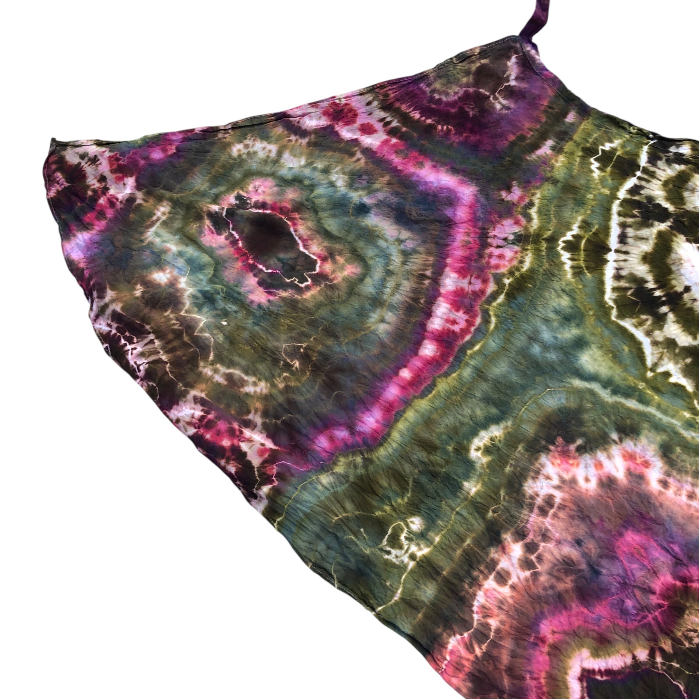 XL - Geode Wrap Skirt - ice dyed couture, one of a kind