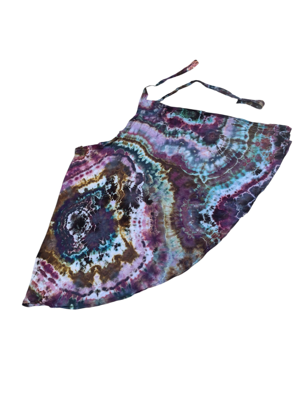 Geode Wrap Skirt - ice dyed couture, one of a kind
