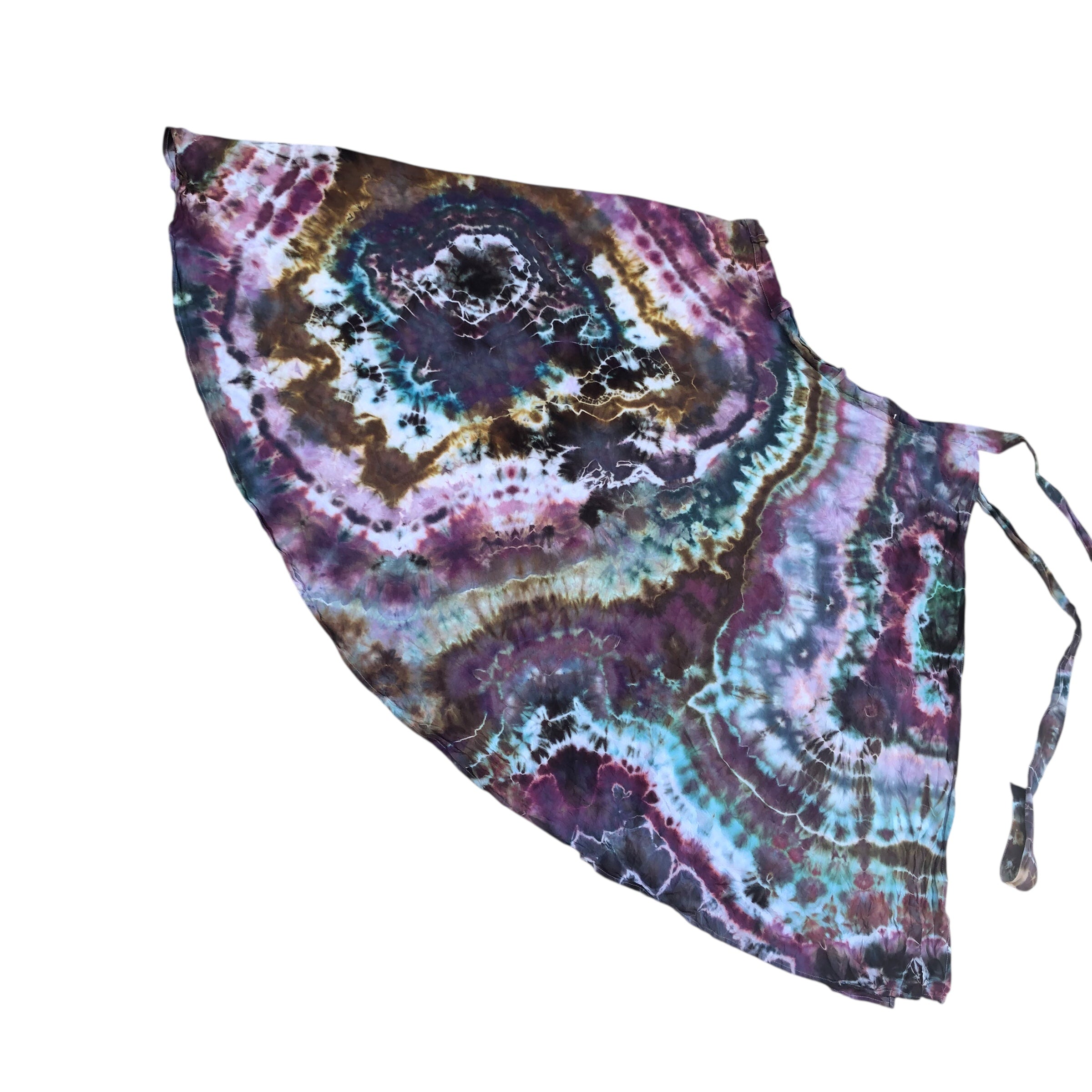 Geode Wrap Skirt - ice dyed couture, one of a kind