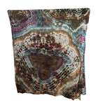 Geode Organic Cotton Mull Shawl - ice dyed couture, one of a kind
