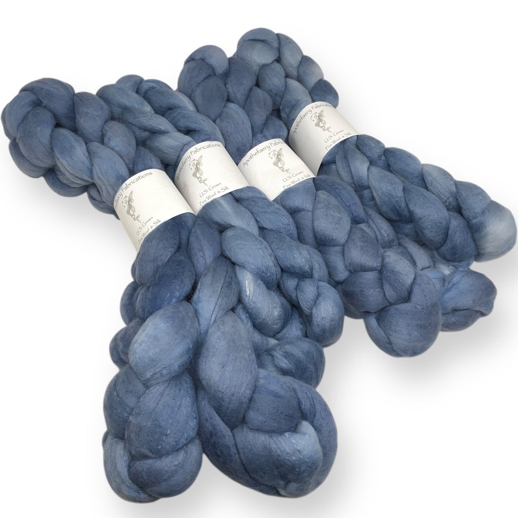 Clouded - US grown Fine Wool and Silk Top