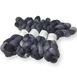 Graphite - US grown Fine Wool and Silk Top