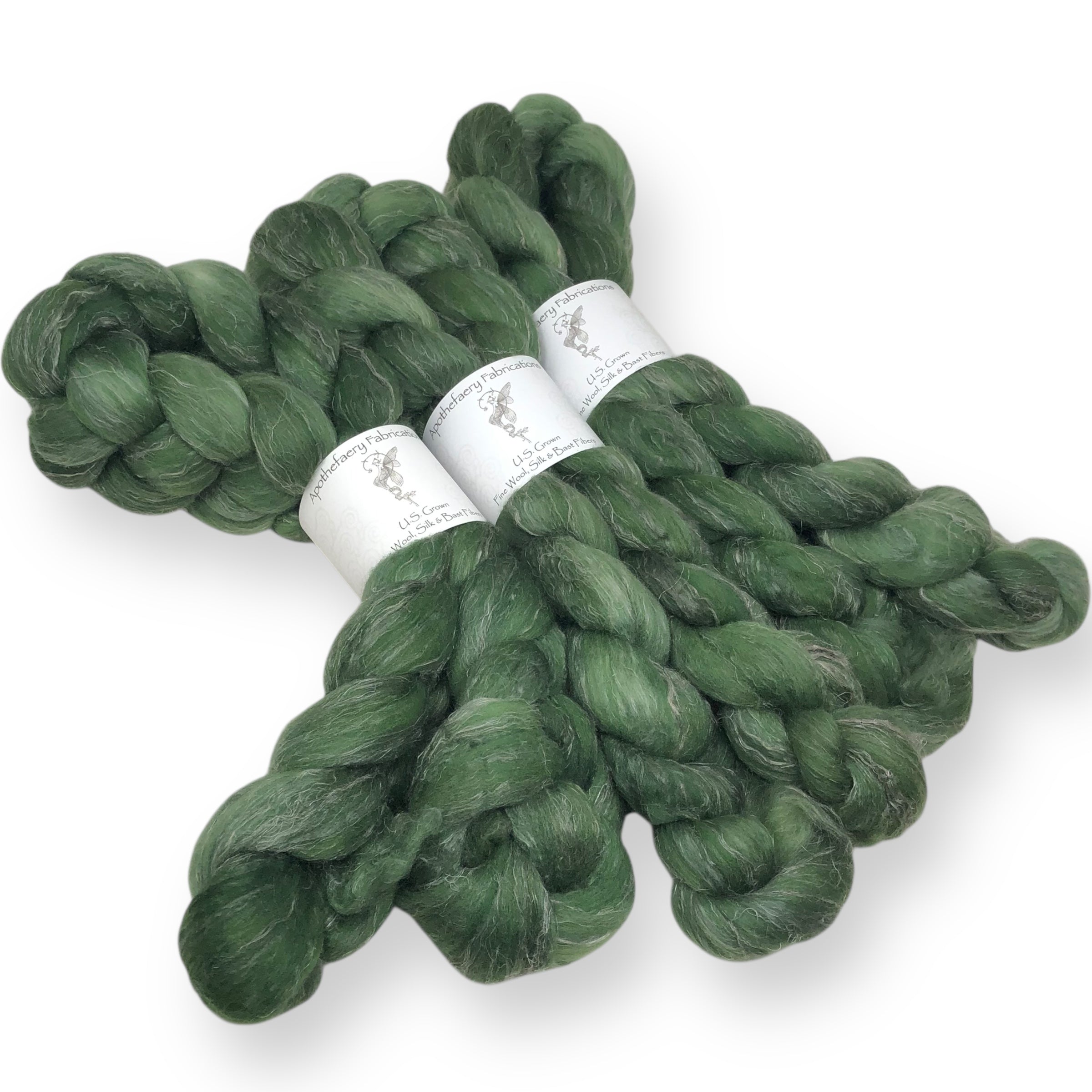 Greenery - US grown Wool, Silk and Bast Fiber Blend