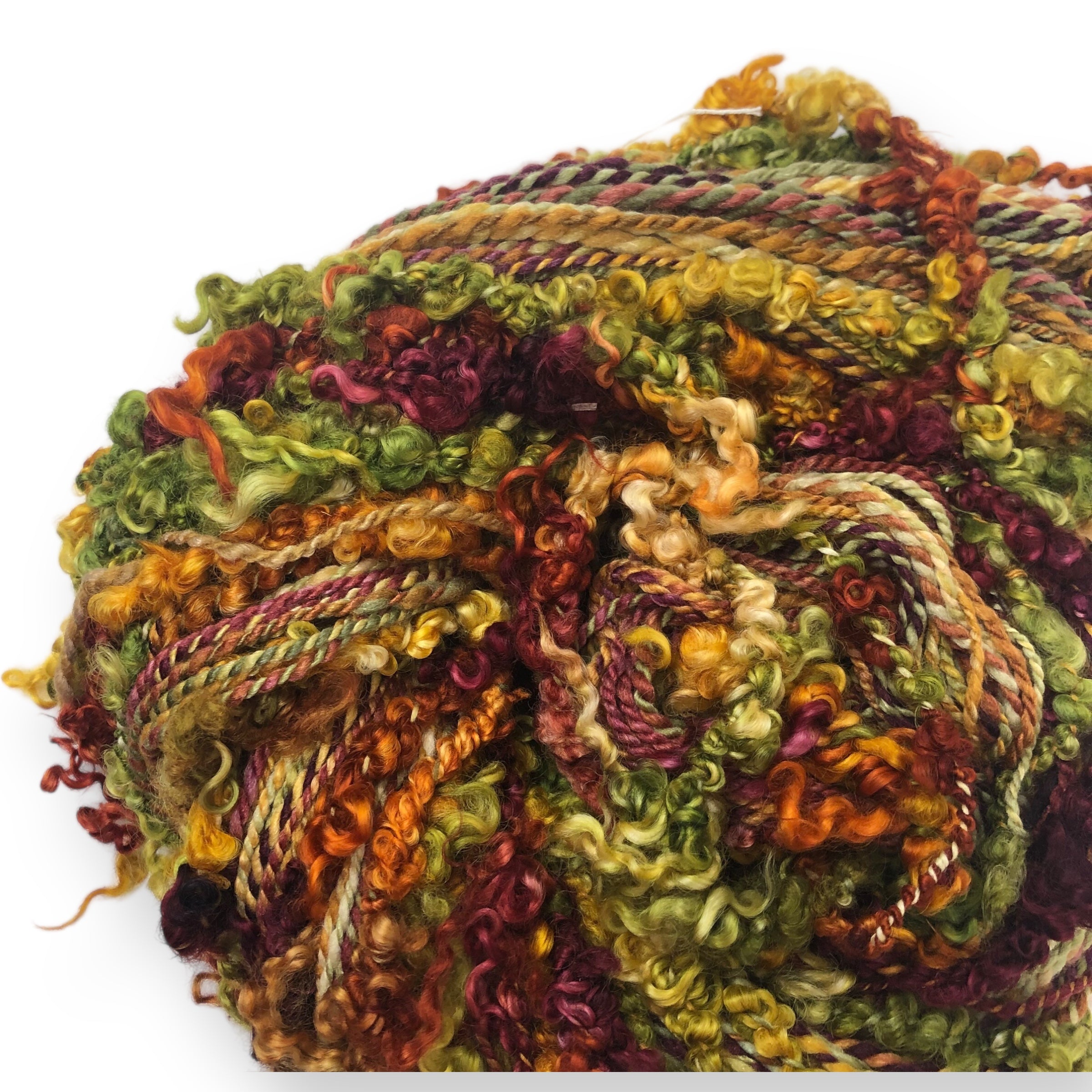 Autumn Riot - teeswater textured hand spun, lockspun