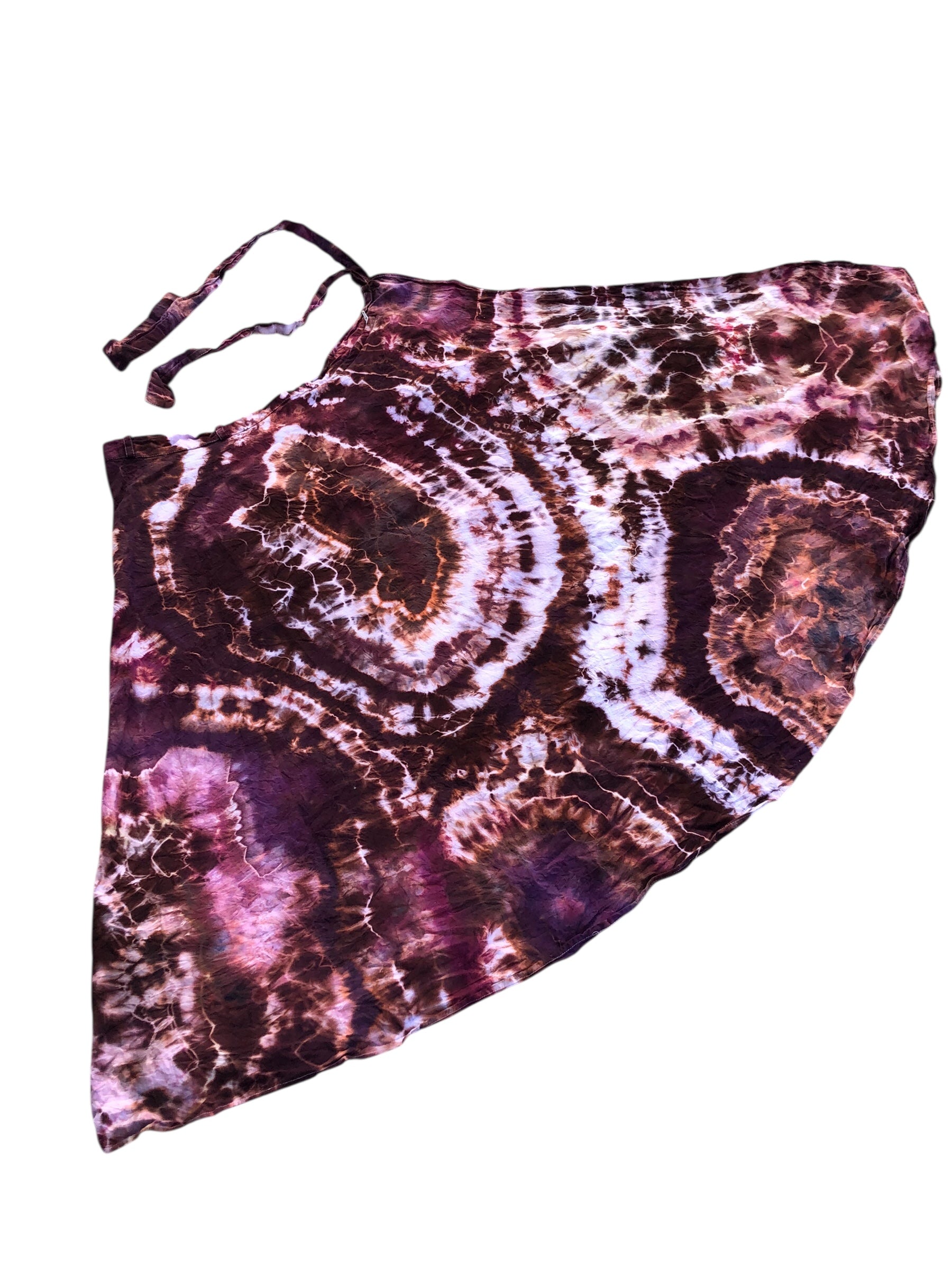 XL - Geode Wrap Skirt - ice dyed couture, one of a kind