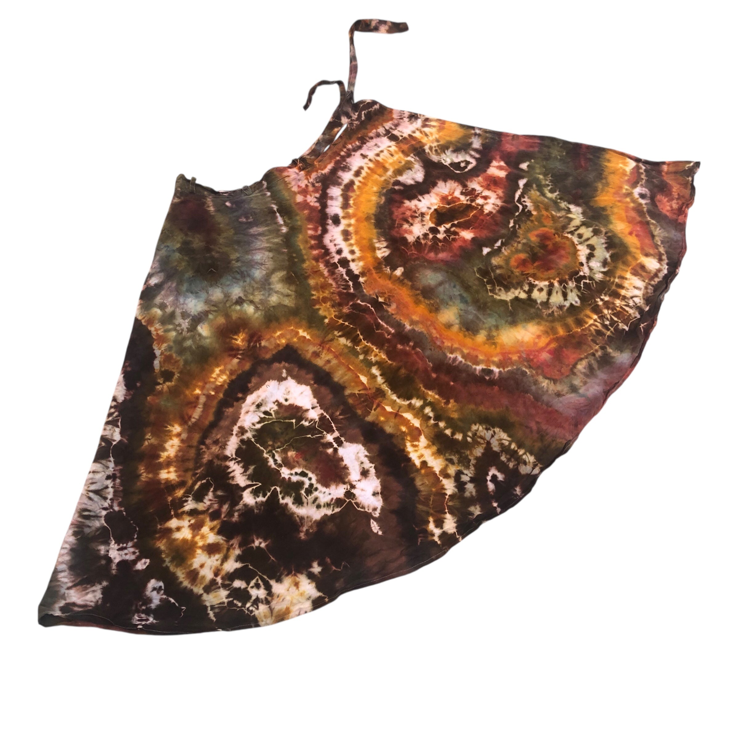 Geode Wrap Skirt - ice dyed couture, one of a kind