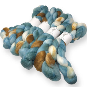 Robin’s Egg - US grown Fine Wool and Silk Top