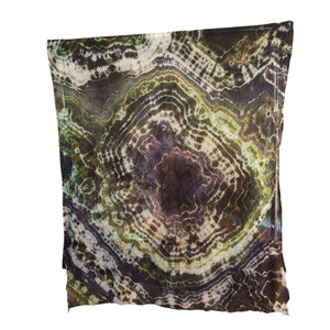 Geode Organic Cotton Mull Shawl - ice dyed couture, one of a kind