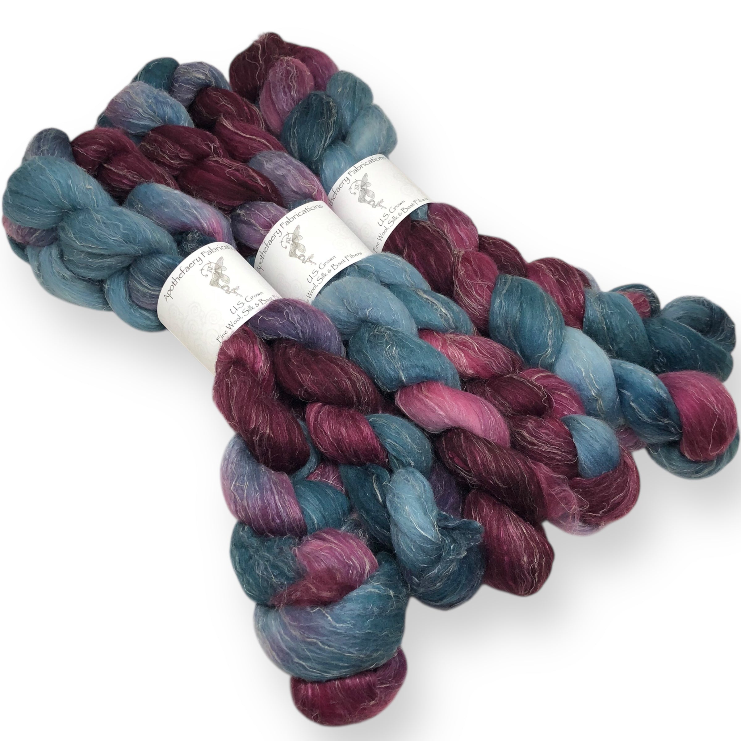 Elderberries - US grown Wool, Silk and Bast Fiber Blend