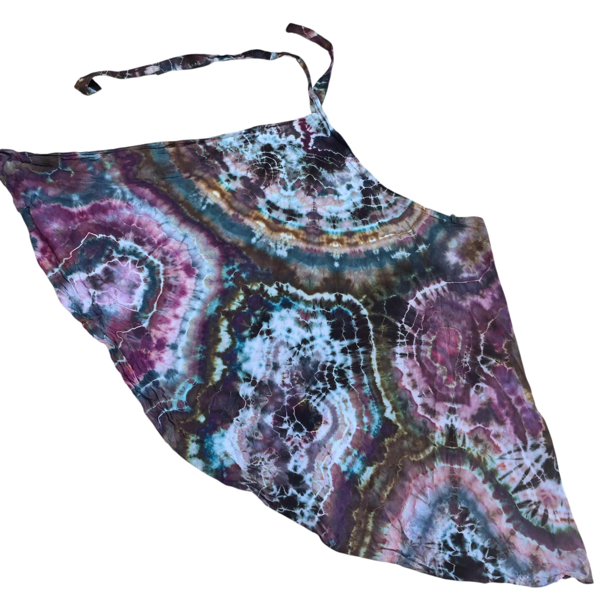 Geode Wrap Skirt - ice dyed couture, one of a kind
