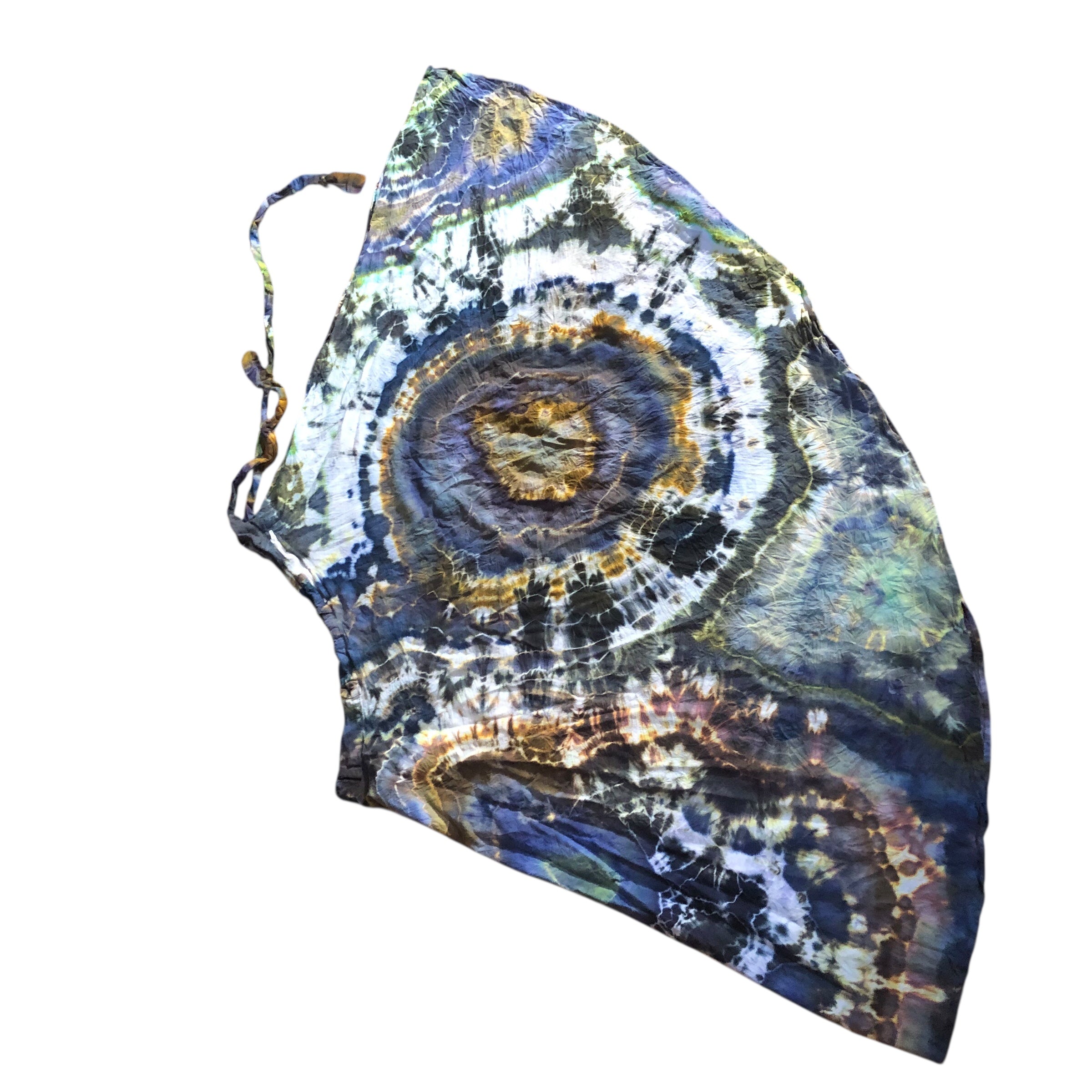 Geode Wrap Skirt - ice dyed couture, one of a kind