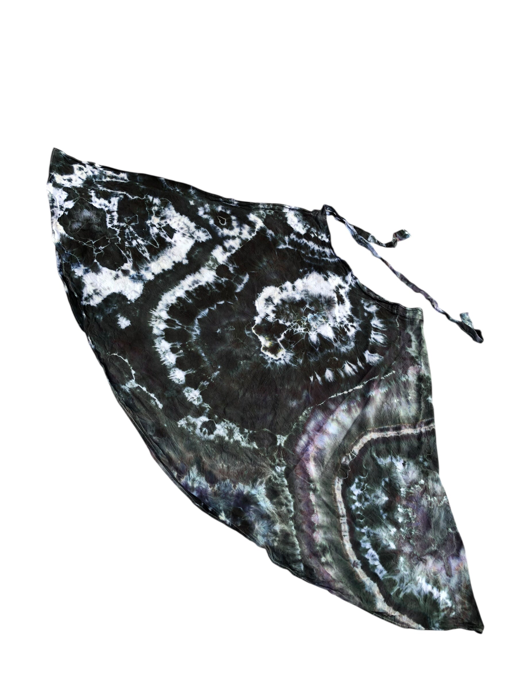 XL - Geode Wrap Skirt - ice dyed couture, one of a kind