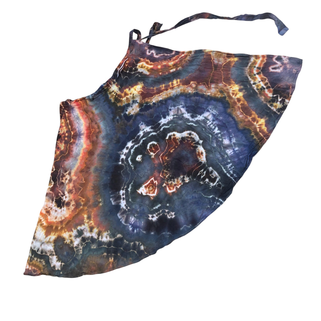 Geode Wrap Skirt - ice dyed couture, one of a kind