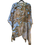 Geode, Wrap Shirt, organic cotton - ice dyed couture, one of a kind