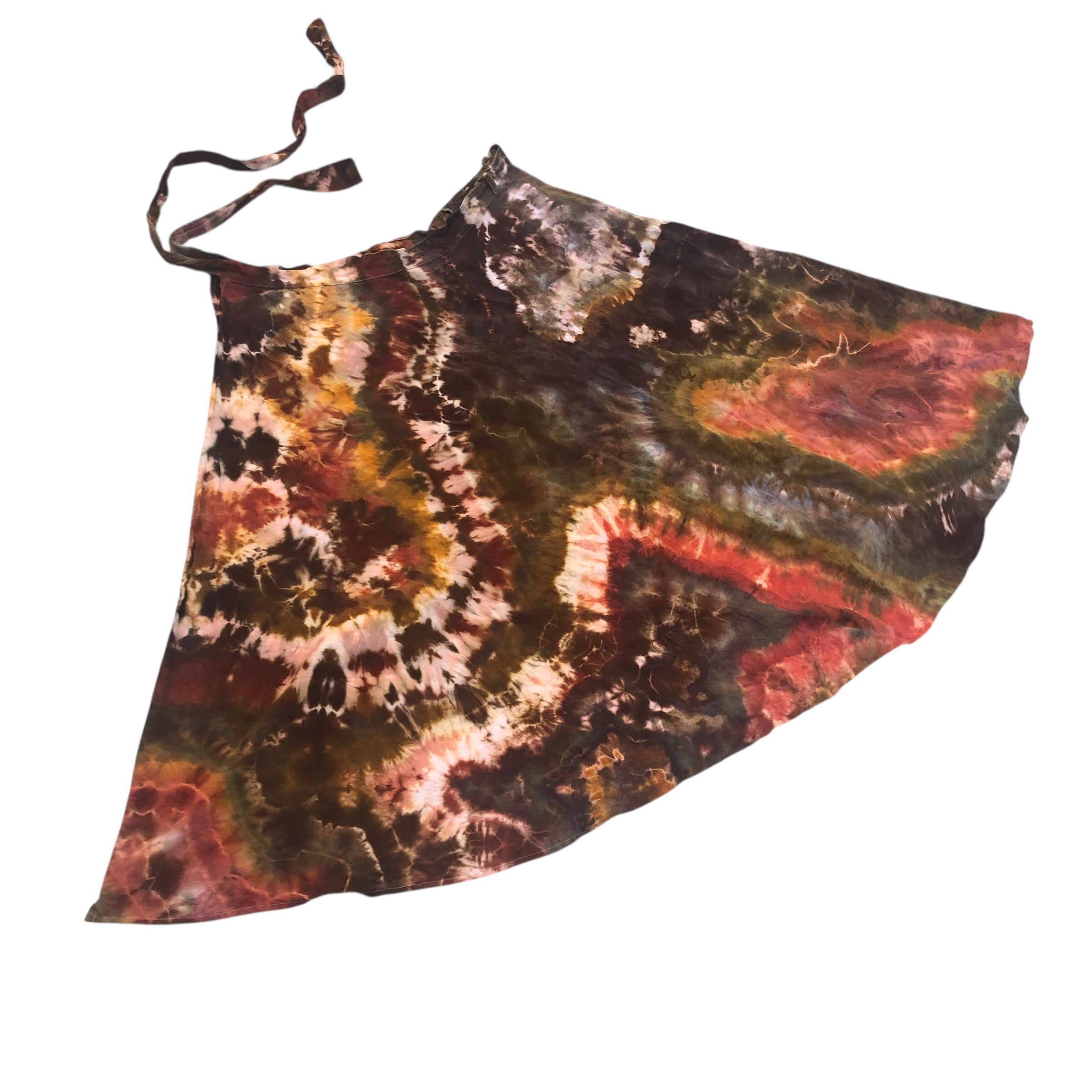 Geode Wrap Skirt - ice dyed couture, one of a kind