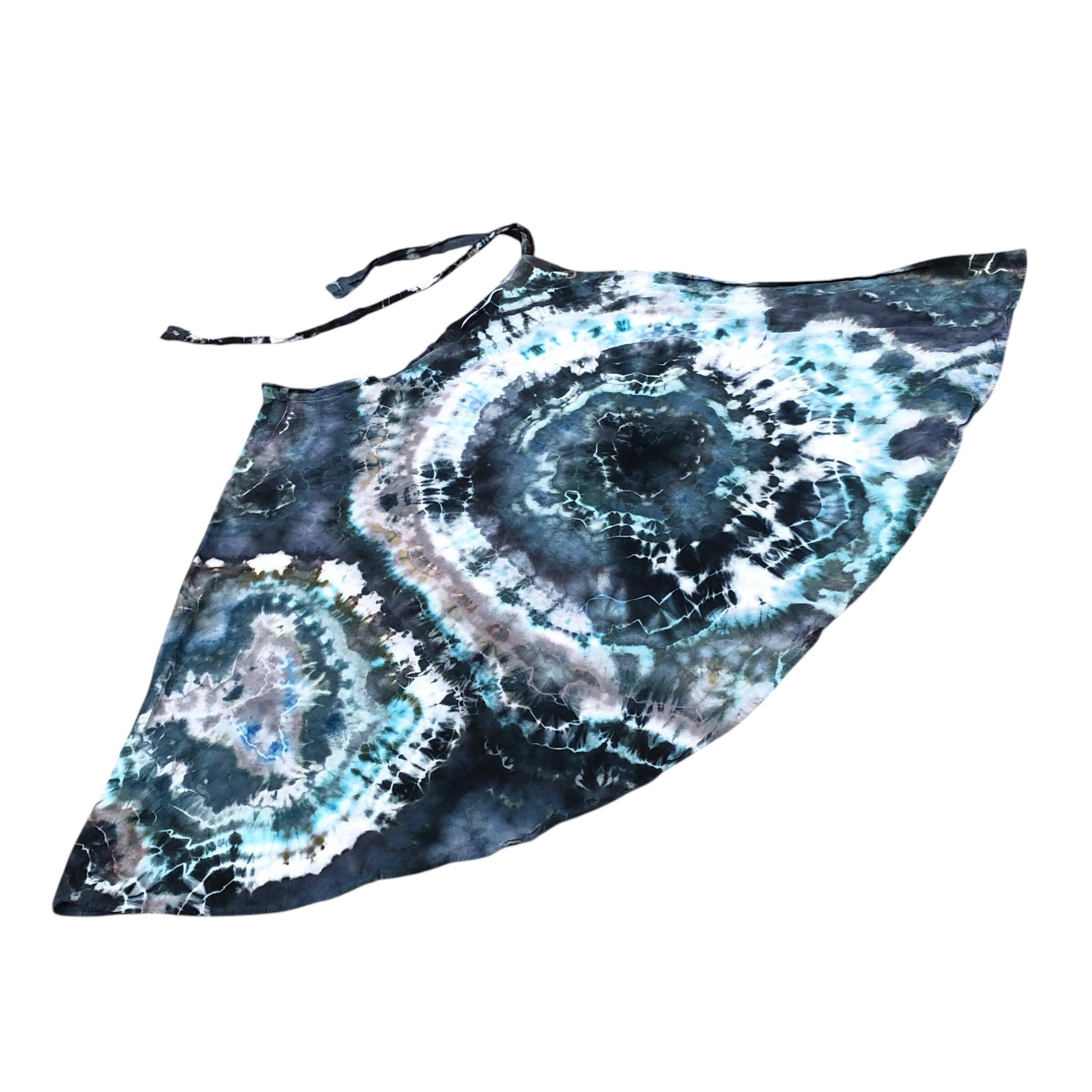 Geode Wrap Skirt - ice dyed couture, one of a kind