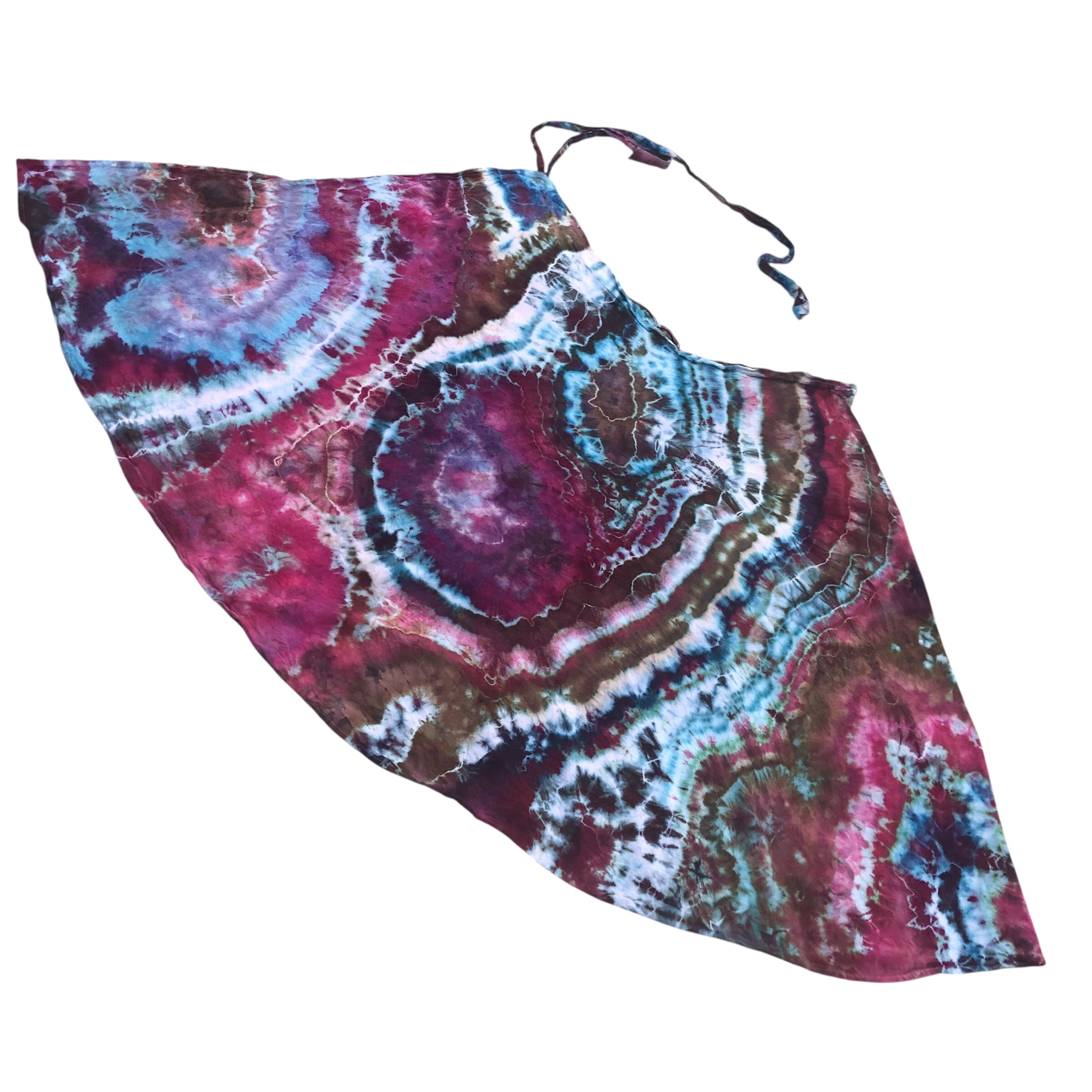 XXL Geode Wrap Skirt - ice dyed couture, one of a kind